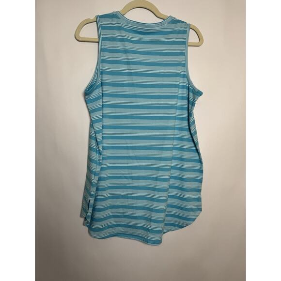 Soft Surroundings Isabel Pima Tunic Tank Bundle Purple‎ Blue Striped Size M - Picture 8 of 10